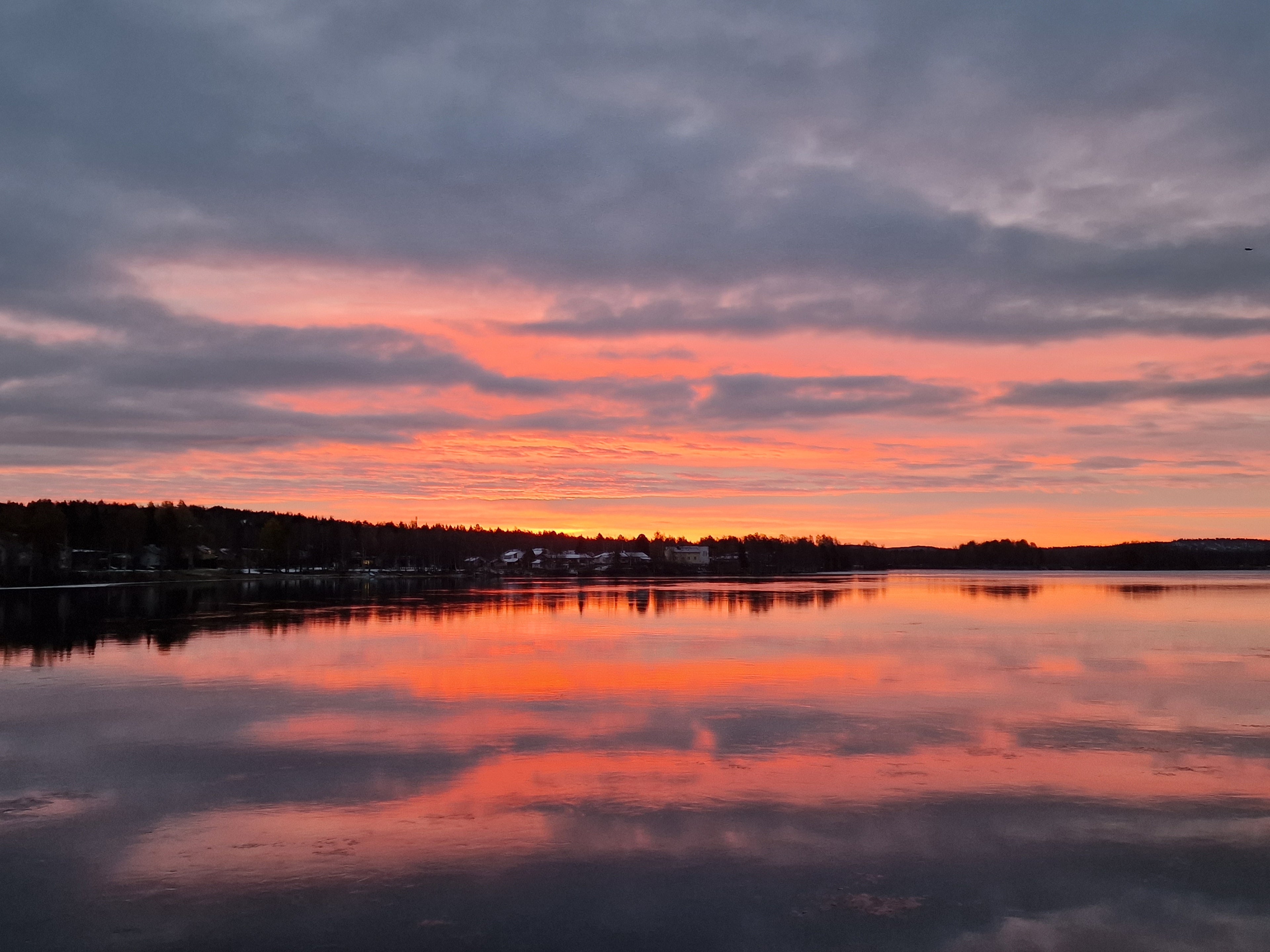 Sunset in Rovaniemi Finland